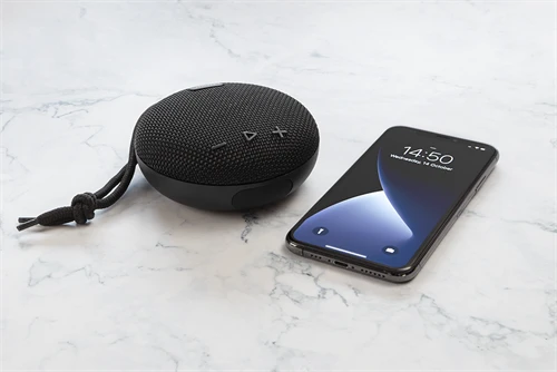 Pelė STREETZ vandeniui atsparus „Bluetooth“ garsiakalbis, 5 W, AUX, įmontuotas mikrofonas, juodas / CM763