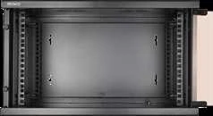 19 "spintelė, 6U, 540x450mm, tvirtinama prie sienos arba pastatoma, stiklinės durys DELTACO / 19-5406B