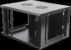 19 "spintelė, 6U, 540x450mm, tvirtinama prie sienos arba pastatoma, stiklinės durys DELTACO / 19-5406B