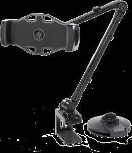 2 in 1 plančetinių kompiuterių ir telefonų stovas, 4 "-12", "C-Clamp", 360 laipsnių sukimas DELTACOIMP juoda / ARM-252