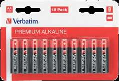 Verbatim AA baterijų pakuotė po 10 vienetų