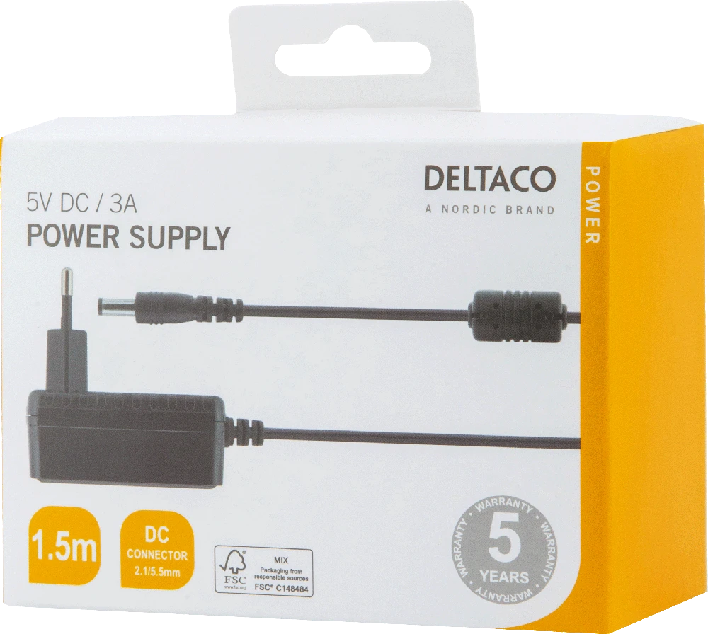 Deltaco AC adapterio PS05-30B originali pakuotė