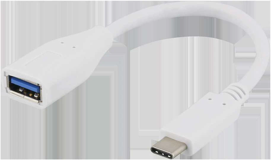 Adapteris DELTACO USB 3.1 C tipo - A tipo, Gen 1, baltas / USBC-1205
