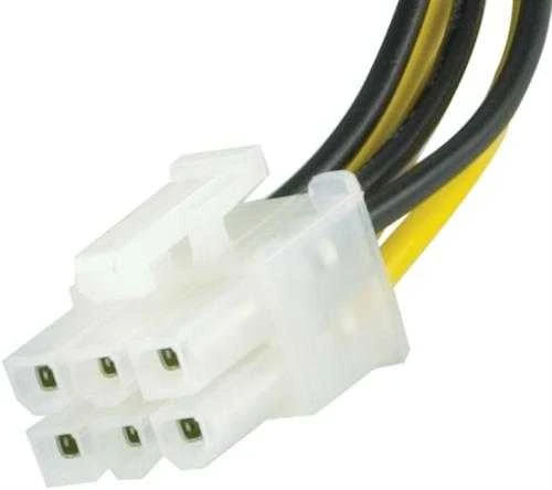 Adapteris kabelis DELTACO 2x4 pin, 6-pin PCI-Express, 0.25m / SSI-45