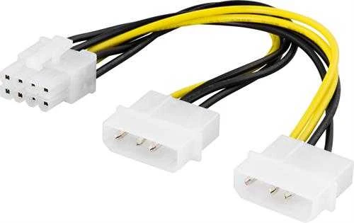 Goobay Adapterio kabelis DELTACO 4 kontaktų iki 8 kontaktų, 30 cm / SSI-62