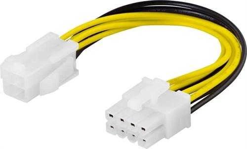 Deltaco 4-pin į 8-pin maitinimo adapteris
