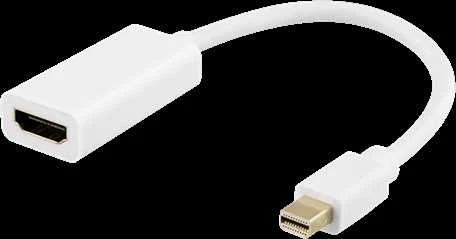 Adapteriai DELTACO Mini DP prie HDMI, 4K 60Hz, 0.2m, baltas / DP-HDMI46