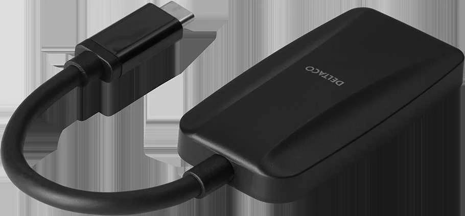 Adapteriai DELTACO USB-C - DP, USB-C ha, DP ho, 7680x4320 30Hz, 1.8m, juodas / USBC-DP8K