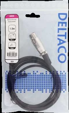 Adapteriai DELTACO XLR į 3.5mm, 1.5m, 3-kontaktų XLR, juodas / XLR-2000