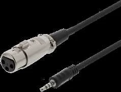 Adapteriai DELTACO XLR į 3.5mm, 1.5m, 3-kontaktų XLR, juodas / XLR-2000