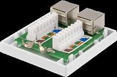 Apsaugoto tinklo lizdas,UTP 2xRJ45, Cat6 DELTACO baltas / VR-218