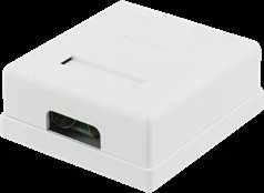 Apsaugoto tinklo lizdas,UTP 2xRJ45, Cat6 DELTACO baltas / VR-218