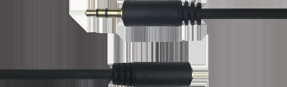 Audio kabelis DELTACO 3.5mm, paauksuota jungtis, 3m, juodas / MM-161-K / 00180013