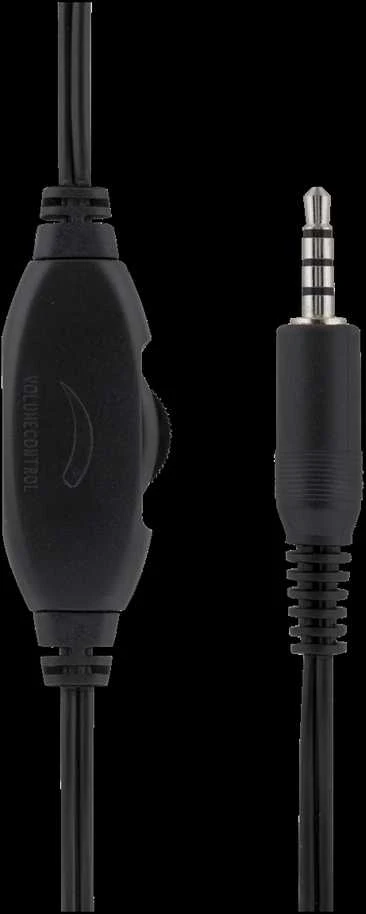 Ausinės DELTACO su mikrofonu, 108dB, 2m kabelis, juodos / HL-21