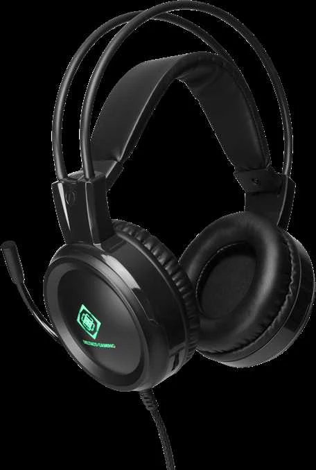 Ausinės DELTACO GAMING LED, veikia su XBOX ir Playstation, juodos / GAM-105