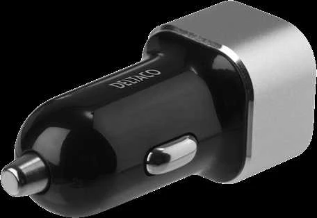 Automobilinis įkroviklis DELTACO USB, 2x USB-A, 2,4 A, 17 W USB-CAR126
