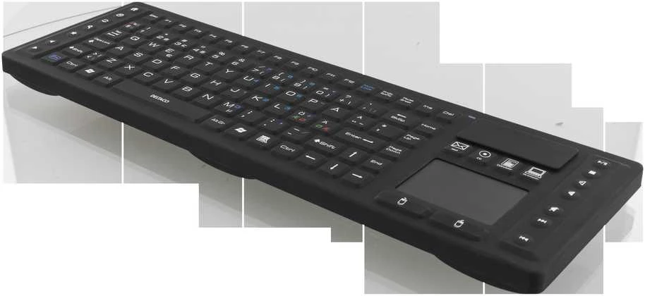 Bevielė klaviatūra DELTACO liečiamas valdymas, silikoninė, IP65, 2,4 GHz, NO išdėstymas, juoda / TB-503