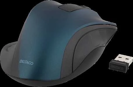 Bevielė optinė pelė Deltaco 1200 DPI, mėlyna / MS-708