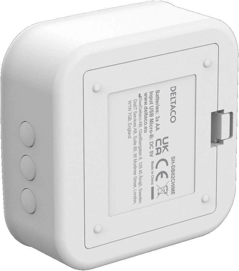 Belaidis skambutis durų skambučio kamerai SH-DB02 DELTACO SMART HOME baltas / SH-DB02CHIME