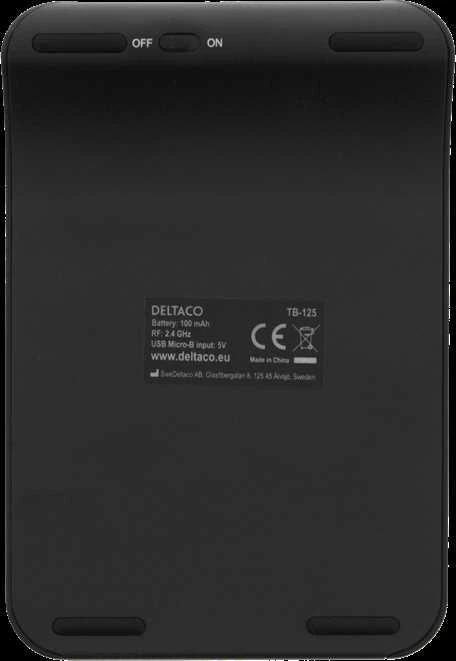 Bevielė skaičių klaviatūra DELTACO 2.4GHz RF, juoda / TB-125