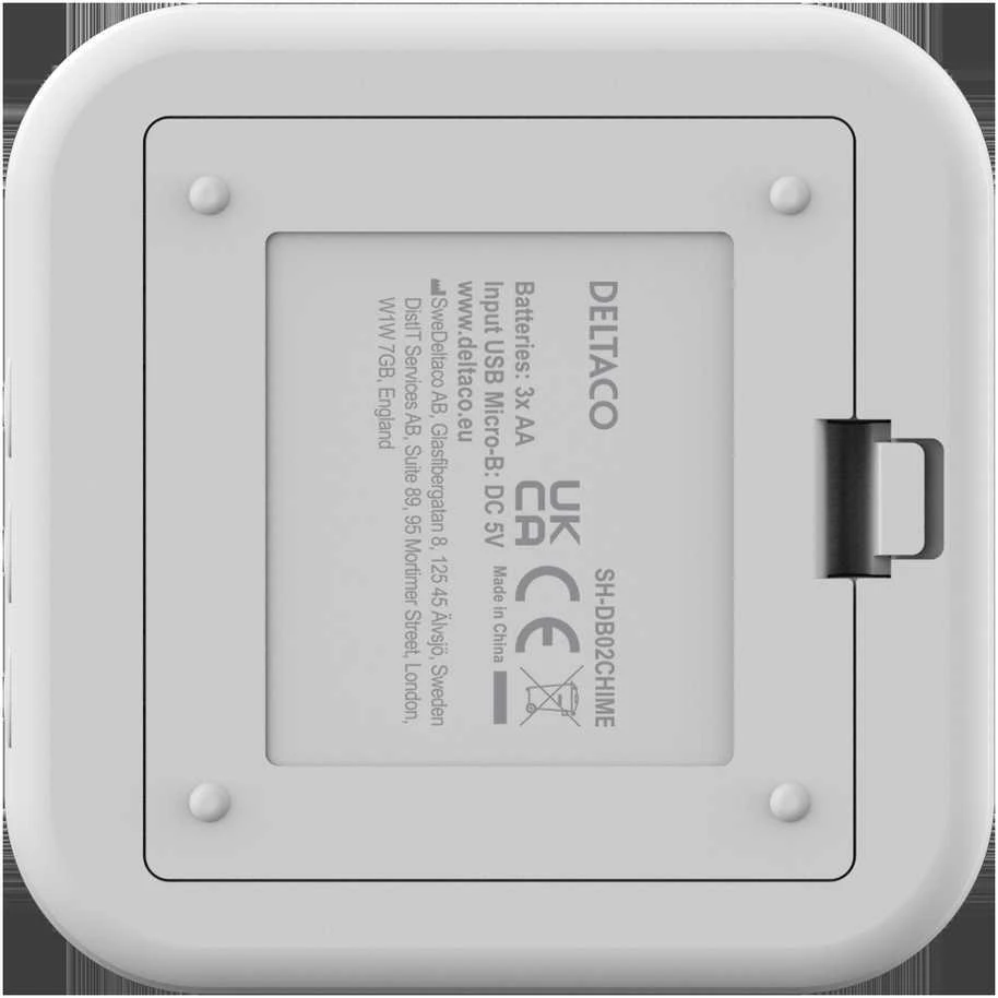 Belaidis skambutis durų skambučio kamerai SH-DB02 DELTACO SMART HOME baltas / SH-DB02CHIME