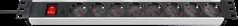 Brennenstuhl Premium-Line Technic Aliuminis, 8xCEE 7/4, 1xCEE 7/7, 19 "1U, 2m, juodas / sidabras1390007018 / GT-650