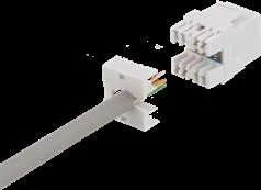 Cat6 "Keystone" jungtis, LSA / 110 jungtis, plastikinis, 180 DELTACO baltas / MD-118
