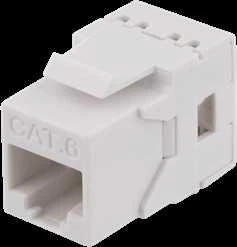 Cat6 "Keystone" jungtis, LSA / 110 jungtis, plastikinis, 180 DELTACO baltas / MD-118