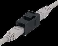 Cat6 "Keystone" jungtis, neekranuota, 2xRJ45, plastikinė, 180 DELTACO juoda / MD-125