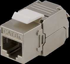 Cat6A ekranuotas "Keystone" lizdas, stalviršio gnybtas, plastikinis DELTACO / MD-121