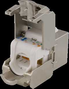 Cat6A ekranuotas "Keystone" lizdas, stalviršio gnybtas, plastikinis DELTACO / MD-121