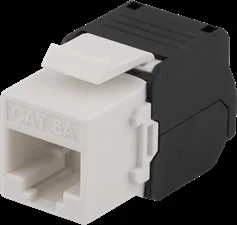 Cat6A "Keystone" lizdas, tuščio skląsčio jungtis, plastikinis DELTACO baltas / MD-120