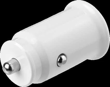 DELTACO 12/24 V USB įkroviklis su dvigubomis USB-A jungtimis, 2,4 A, 12 W, baltas USB-CAR125