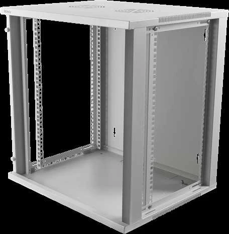 DELTACO 19 colių spintelė, 12U, 540x450mm, stovima arba sieninė, stiklinė