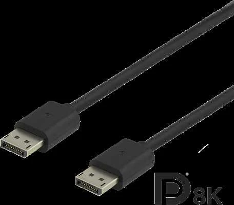 DisplayPort 1.4 kabelis su dviem jungtimis