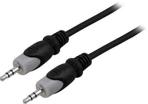 Audio kabelis 3.5mm su pilkos spalvos jungtimis