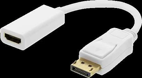 Deltaco DisplayPort į HDMI adapteris, baltas