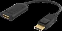 DisplayPort į HDMI adapteris su trumpu laidu