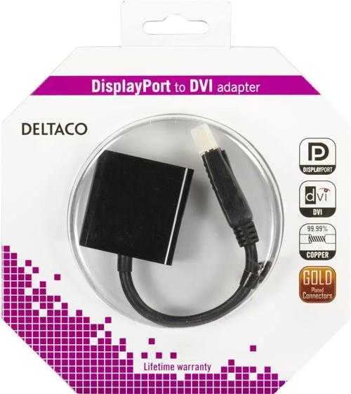 DisplayPort į DVI adapteris pakuotėje
