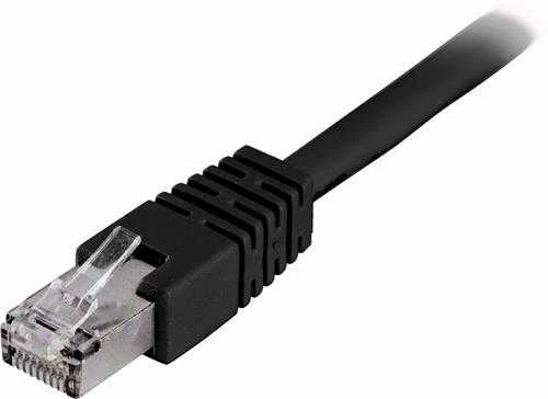 DELTACO F / UTP Cat6 patch kabelis, LSZH, 10m, 250MHz, juodas / STP-610S