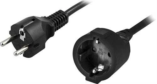 DELTACO kabelis 230 voltų, tiesus CEE 7/7 į tiesus CEE 7/4 (Schuko)10m DEL-112U