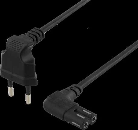 DELTACO kabelis, 3 m, CEE 7/16 - IEC 60320, juodas DEL-109BN