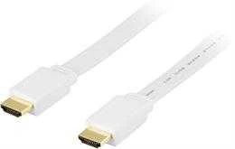 Baltas plokščias HDMI laidas 0.5m