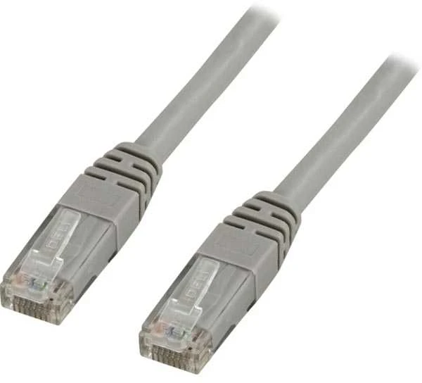 DELTACO U / UTP Cat5e patch kabelis 20m, 100MHz, Delta sertifikuotas, pilkas / 20-TP