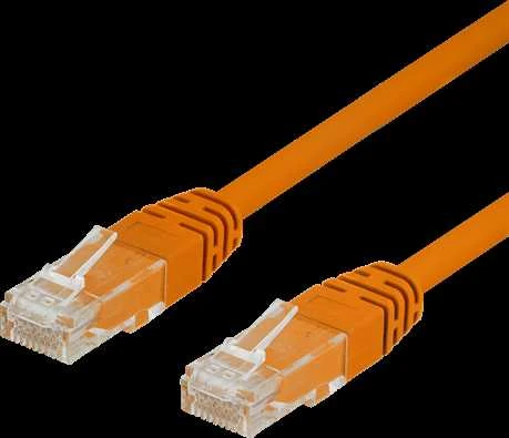DELTACO U / UTP Cat6 patch kabelis, 0.3m, 250MHz, Delta sertifikuotas, LSZH, oranžinis / TP-603-OR