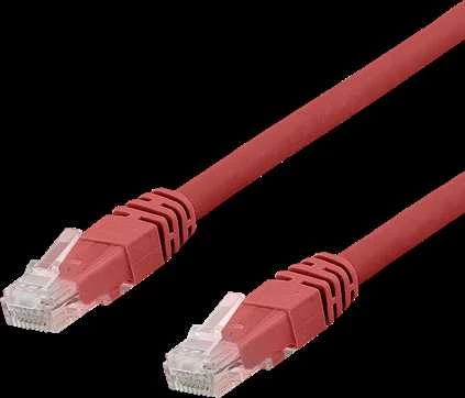 DELTACO U / UTP Cat6 patch kabelis, 0.3m, 250MHz, LSZH, raudonas / TP-603R
