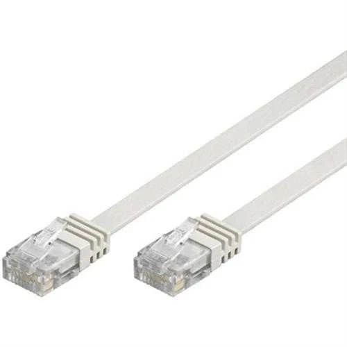 DELTACO U / UTP Cat6 jungiamasis kabelis, plokščias, 2m, 250MHz, baltas / TP-62V-FL