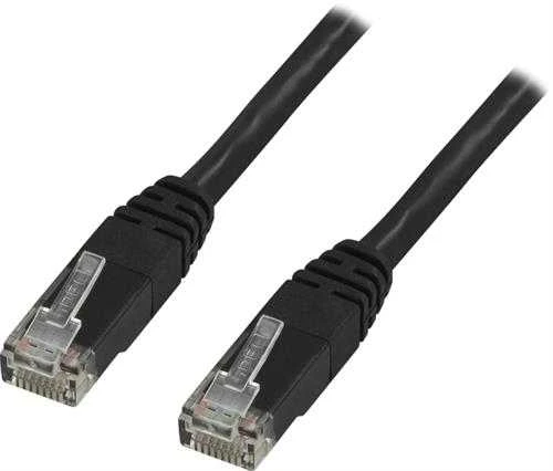 Goobay DELTACO U / UTP Cat6 patch kabelis, LSZH, 1m, juodas TP-61S