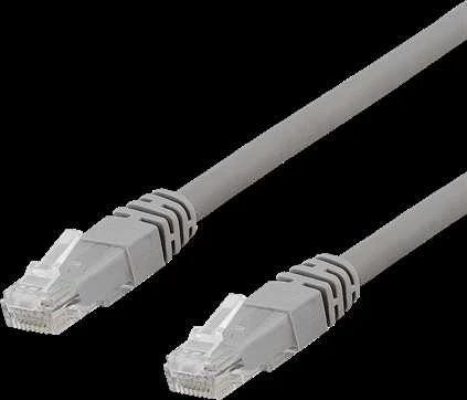 DELTACO U / UTP Cat6a jungiamasis kabelis, 0,3 m, 500 MHz, sertifikuotas Delta, LSZH, pilka TP-603AU