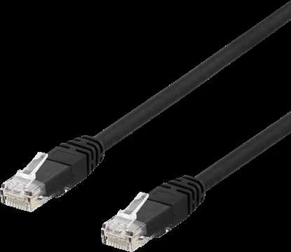 DELTACO U / UTP Cat6a patch kabelis, 0.3m, 500MHz, Delta-certified, LSZH, juodas TP-603SAU